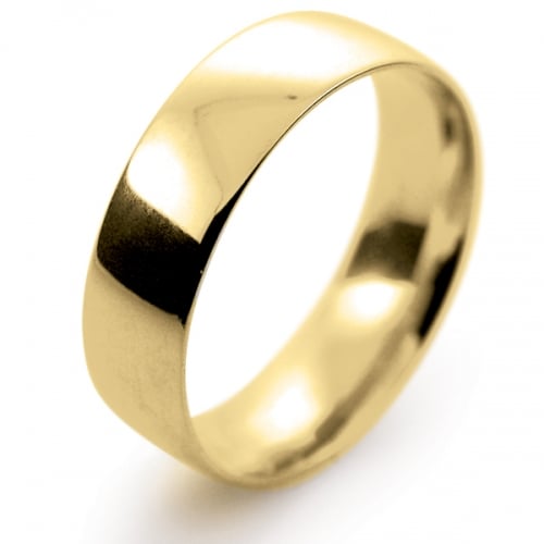 Court Light 6mm Tcsl6y Y Yellow Gold Wedding Ring Mens Tcsl6 Y