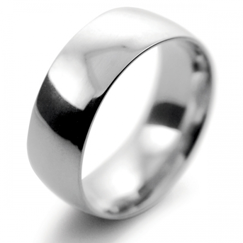 Platinum Wedding Ring Court Medium - 8mm (TCSM8P)