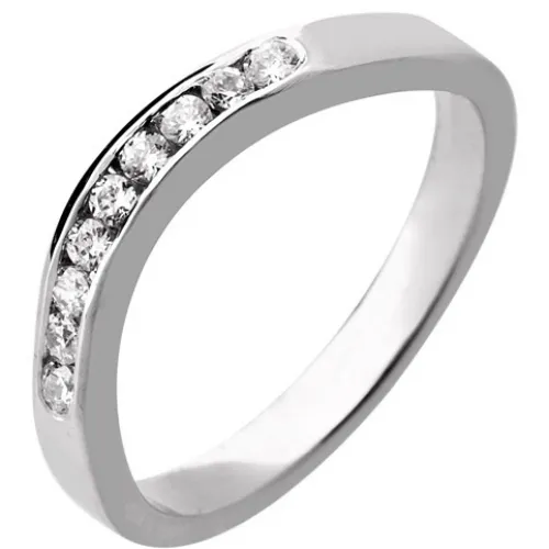 Shaped Wedding Ring (R930DI9) - All Metals